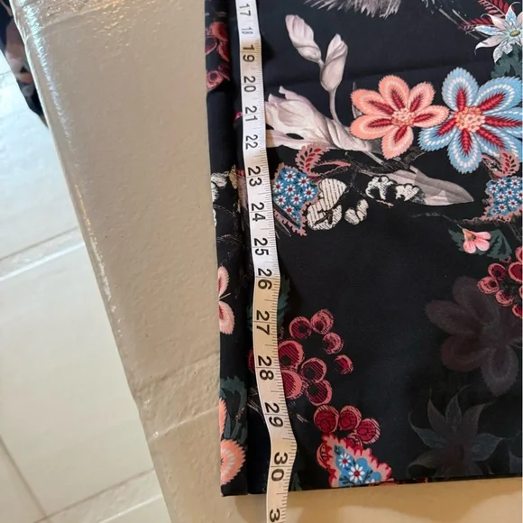 H&M Crane Print Satin Wide Leg Trousers High Waist Floral Size 6 - Picture 12 of 12